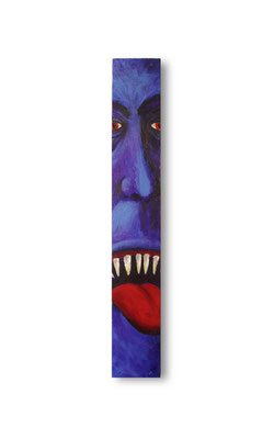 The Blue Meanie:  3.5 x 24 x 1"  acrylic on wood