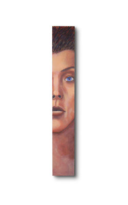 Imposter Queen:  3.5 x 24 x 1"  acrylic on wood
