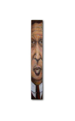 The Middle Man:  3.5 x 24 x 1"  acrylic on wood