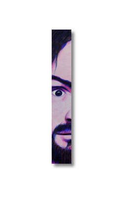 Family Man/Charles Manson:   3.5 x 24 x 1"  acrylic on wood