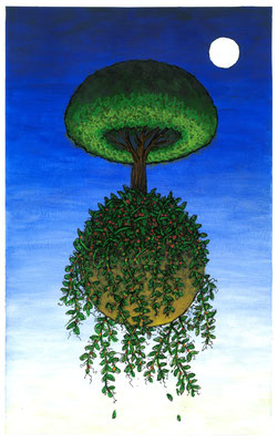 Tree  /acrylic on paper / 11x17"