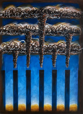 Externalities / 18x24" acrylic on paper