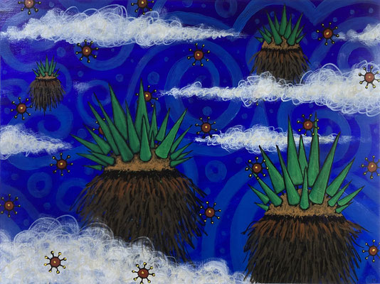 Accidental Intelligence (AI) / 24x18" acrylic on paper