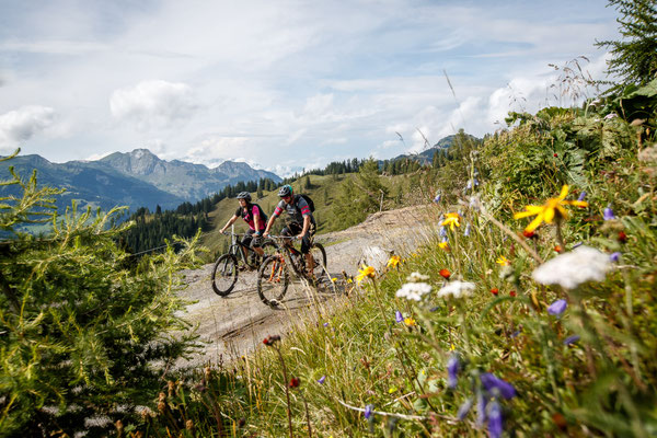 Mountainbiketour auf eine der vielen Almen im Großarltal