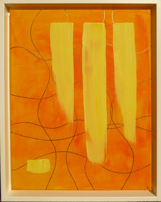 Drei Wanderer . Acryl . 40 x 30 cm *