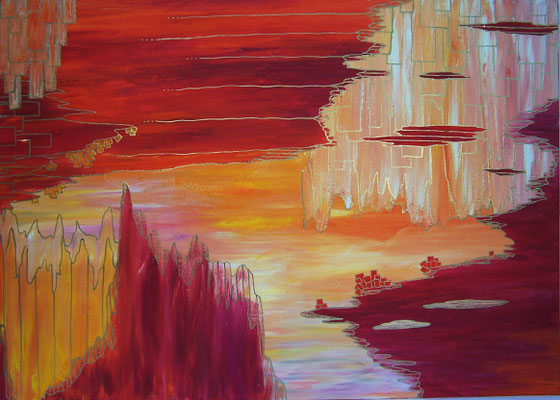 fourViews . Stadt am Hang . 70 x 50 cm *