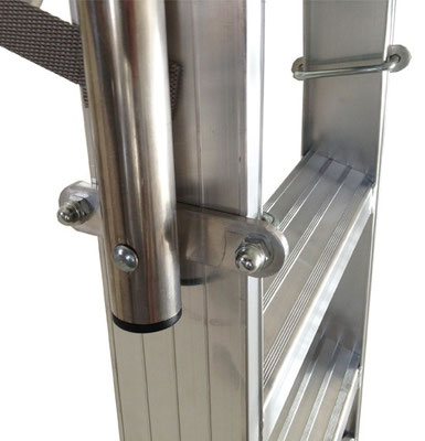 Escalera de aluminio doble subida con peldaño ancho TIJPAP1