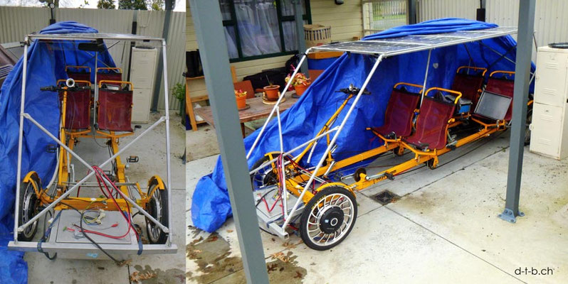 NZ: Viersitzer Tandem von Verne & Lisa in Cambridge