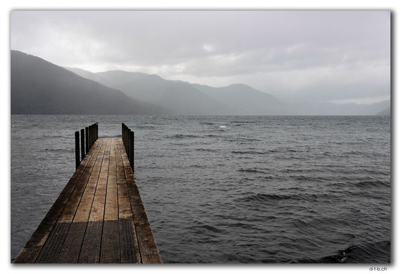 NZ0674.Nelson Lakes N.P.Jetty at Lake Rotoroa