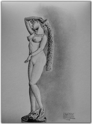 164.Skizze.Tashkent.Fine Arts Museum.Marble Statue of an Italian Master.Uzbekistan