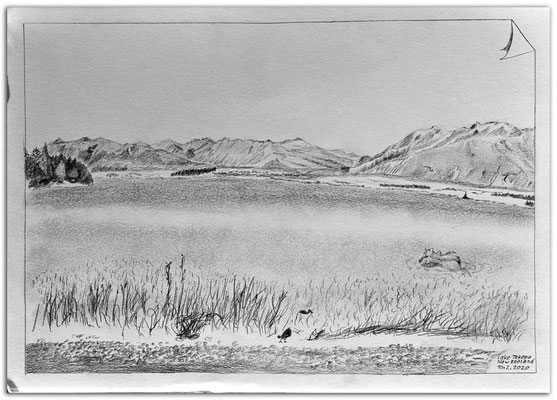 242.Skizze.Lake Tekapo.New Zealand