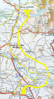 Map 173: Sidi Slimane - Ksar-el-Kebir