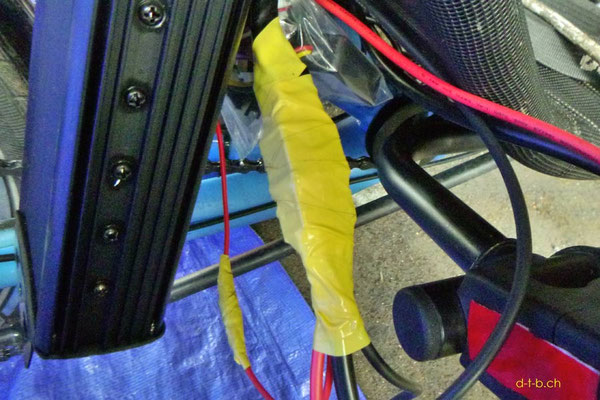 NZ: Solatrike, Lichterkabel und Stromanschluss wasserfest verklebt