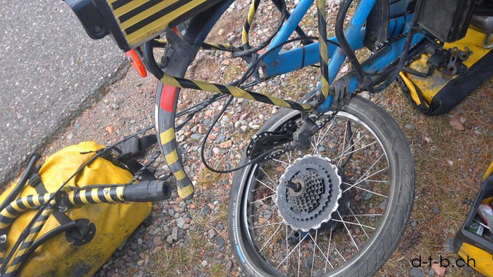 CA. The Solatrike gets tire and tube replacement.