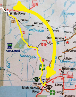 Map 83: White River - Wawa