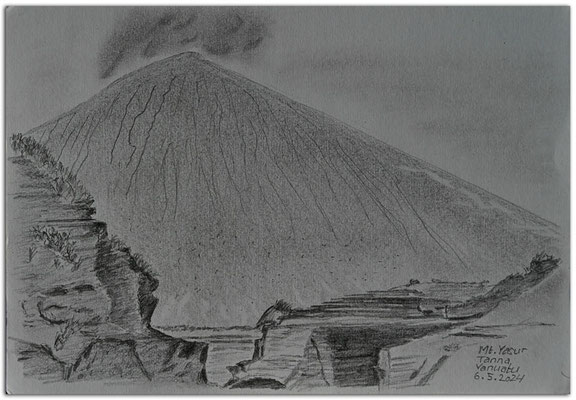 259.Skizze.Volcan Yasur.Tanna..Vanuatu