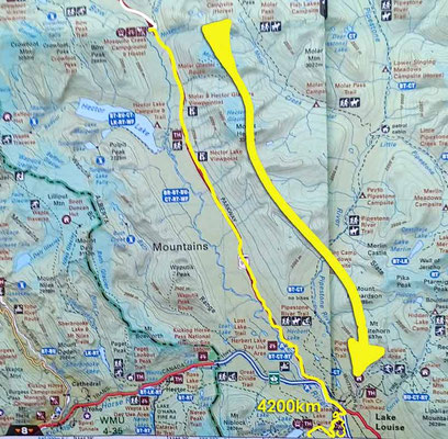 Map 32: Mosquito Creek Camp - Lake Louise Camp