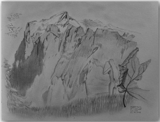 117.Skizze,Wetterhorn,Grindelwald,CH