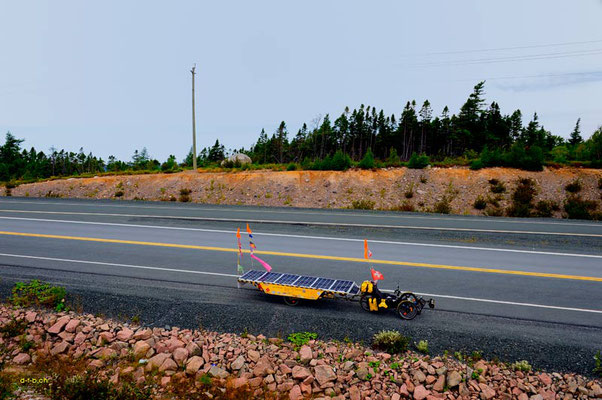 CA. Solatrike on the road in Newfoundland