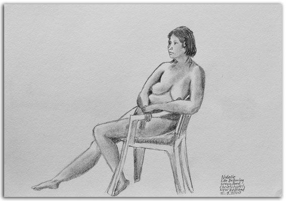 253.Skizze.Life Drawing.Long pose.Natalie.Christchurch.New Zealand