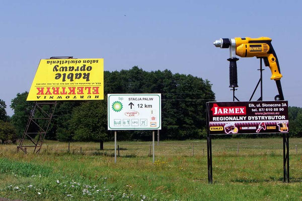 Polen.Verkehrtes Schild