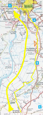 Map 181b: El Cuerva de Sevilla to Sevilla
