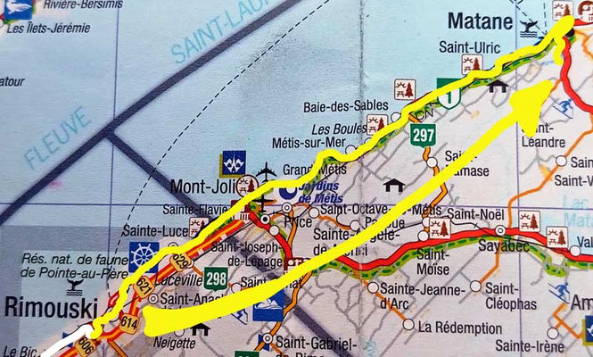 Map 108: Rimouski - Matane