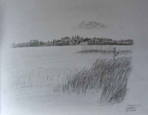 074.Skizze, Pangodi-See /Estland