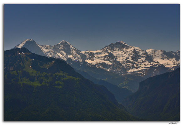 CH1047.Eiger, Mönch und Jungfrau vom Harder Kulm