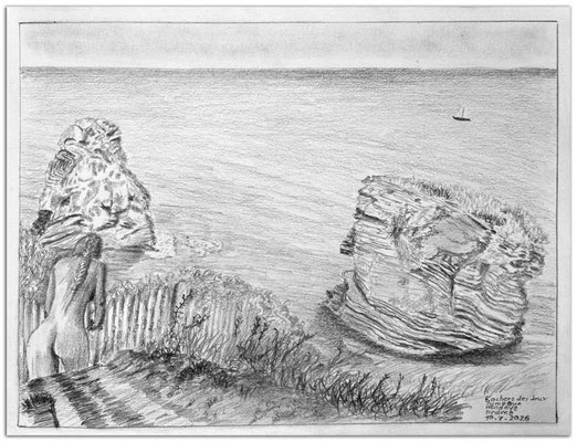 301.Skizze.Les deux Jumeaux.Hendaye.France