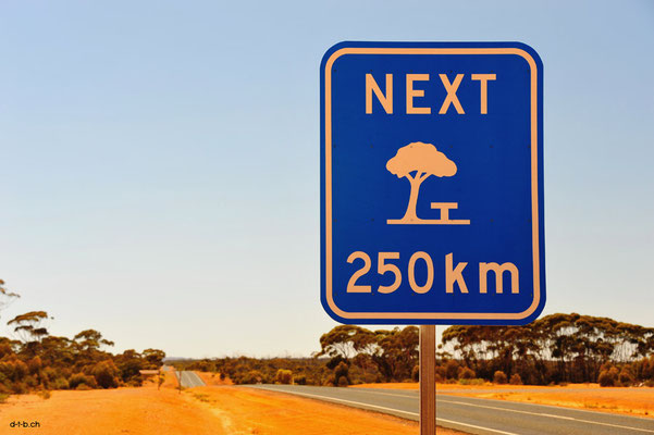 Australien.Next Rest Area 250km