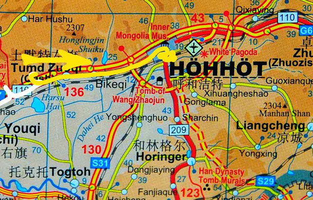 Tag 256: Tumed Zuoqi 土默特左旗 - Hohhot 呼和浩特市