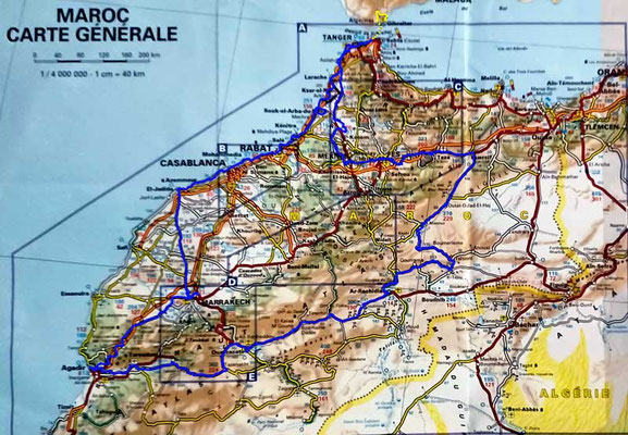 Map Morocco