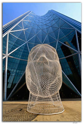 CA0712.Calgary.Bighead Sculpture at the Bow