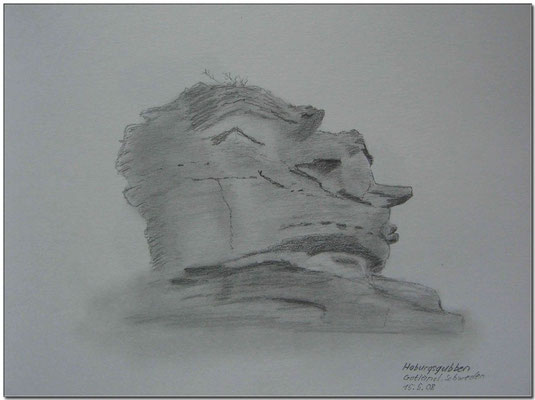 084.Skizze, Hoburgsgubben, Gotland /Schweden