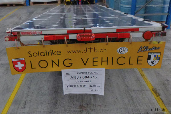 AU: Solatrike fertig für den Transport nach Neuseeland