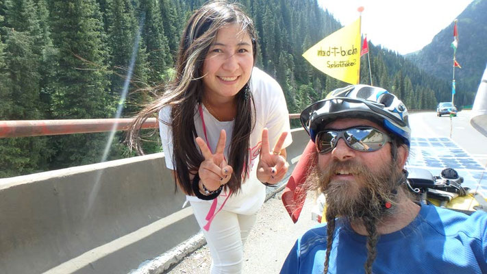 Solatrike.CN.Selfie auf Passstrasse