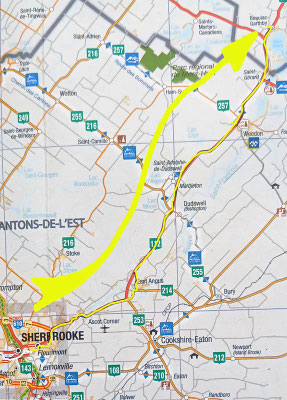 Map 102: Sherbrooke - Beaulac-Garthby