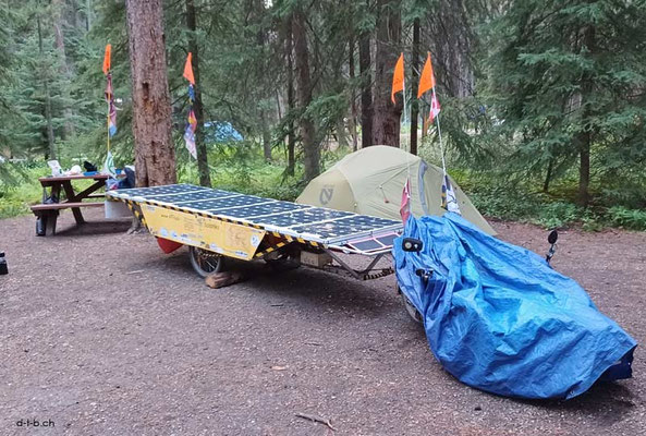 CA. Solatrike at Johnston Canyon Campground