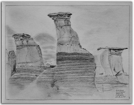274.Skizze.Drumheller.Hoodoos.Alberta.Canada