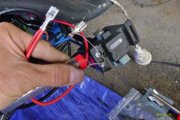 NZ: Solatrike, Lichterkabel anlöten