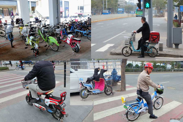 CN.E-Bikes in Shenzhen (Guangdong) where it is forbidden.