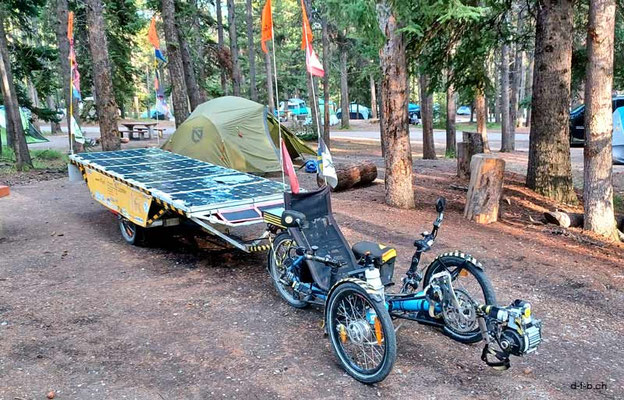 CA. Solatrike in Banff Campground