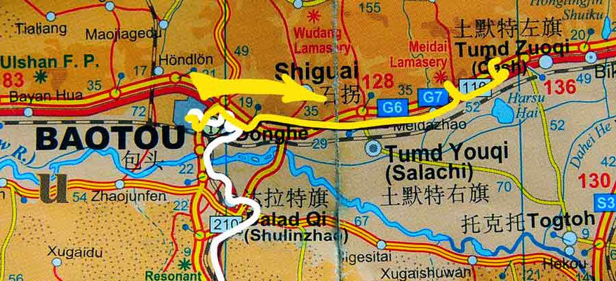 Tag 255: Baotou 包头市 - Tumed Zuoqi 土默特左旗