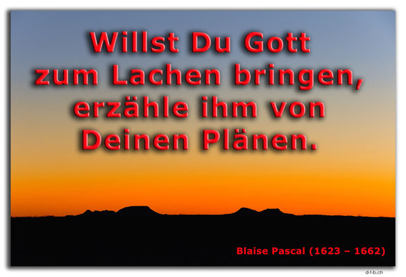 S0294.Ord Range.Australia.Blaise Pascal.Willst Du Gott zum Lachen bringen, dann erzähle ihm Deine Pläne
