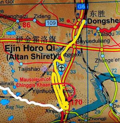 Tag 253: Yijinhuoluozhen 伊金霍洛镇 - Dongsheng 东胜区