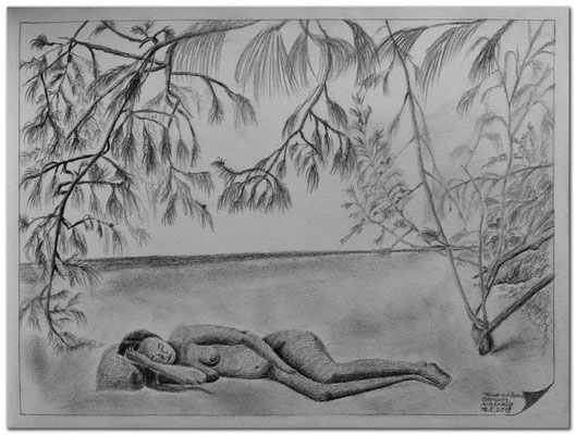 190.Skizze.Casuaria Beach.Darwin.Australia