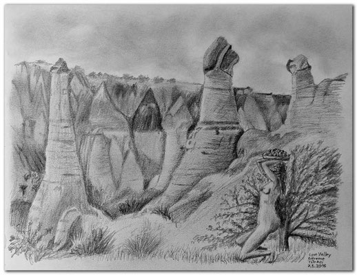153.Skizze.Love Valley.Göreme.Türkei