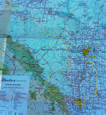 Map: Canada, Alberta