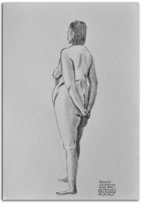 254.Skizze.Life Drawing.Long pose.Natalie.Christchurch.New Zealand